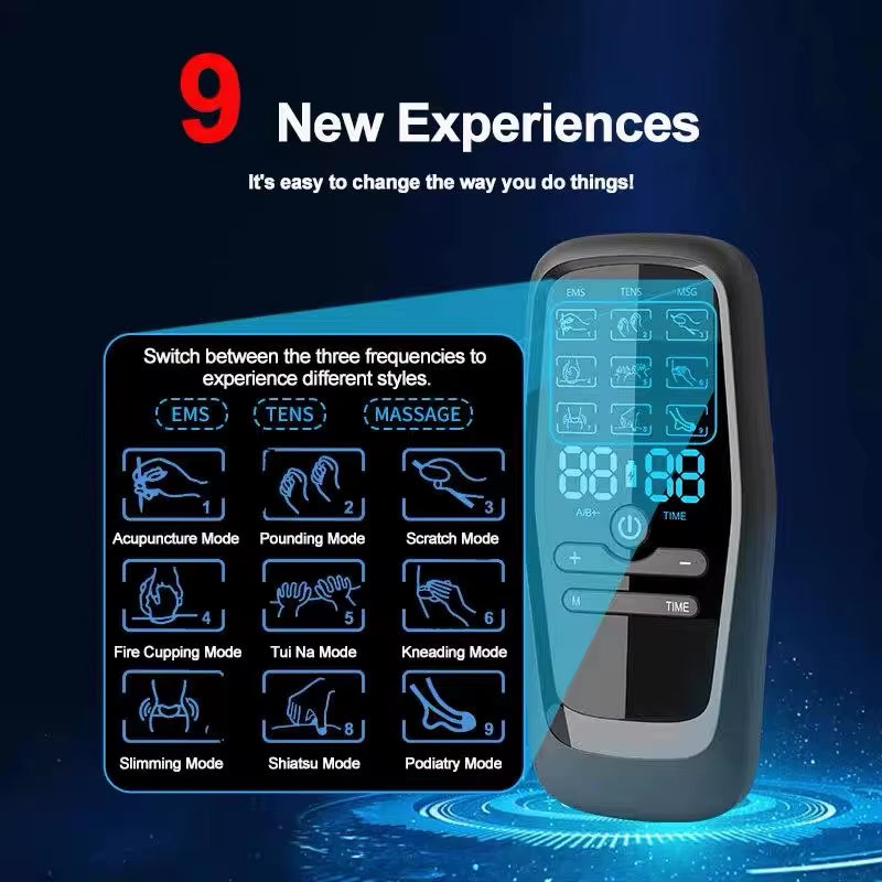 Electric Muscle Stimulator Tens Physiotherapy Acupuncture Body Massage Therapy Slimming Machine Relief Massager